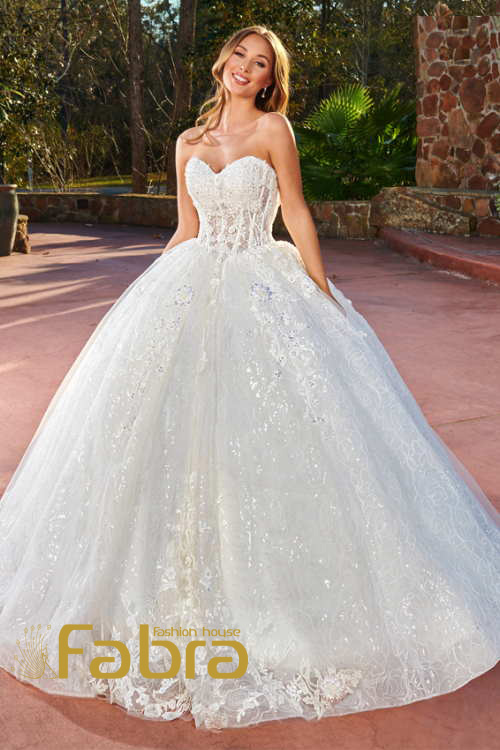 لباس عروس پرنسسی پفی